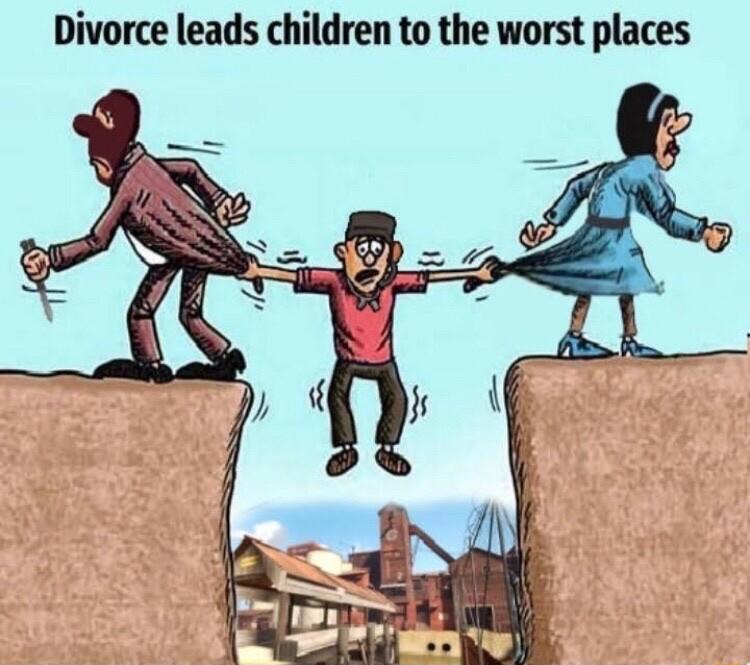 Divorce leads children to the worst places