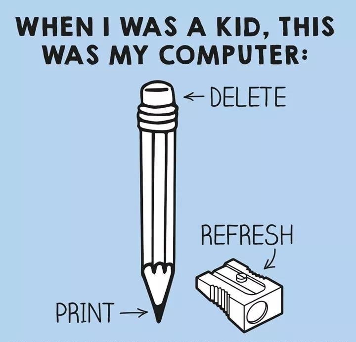 WHEN WAS A KID THIS WAS MY COMPUTER DELENE PRINT