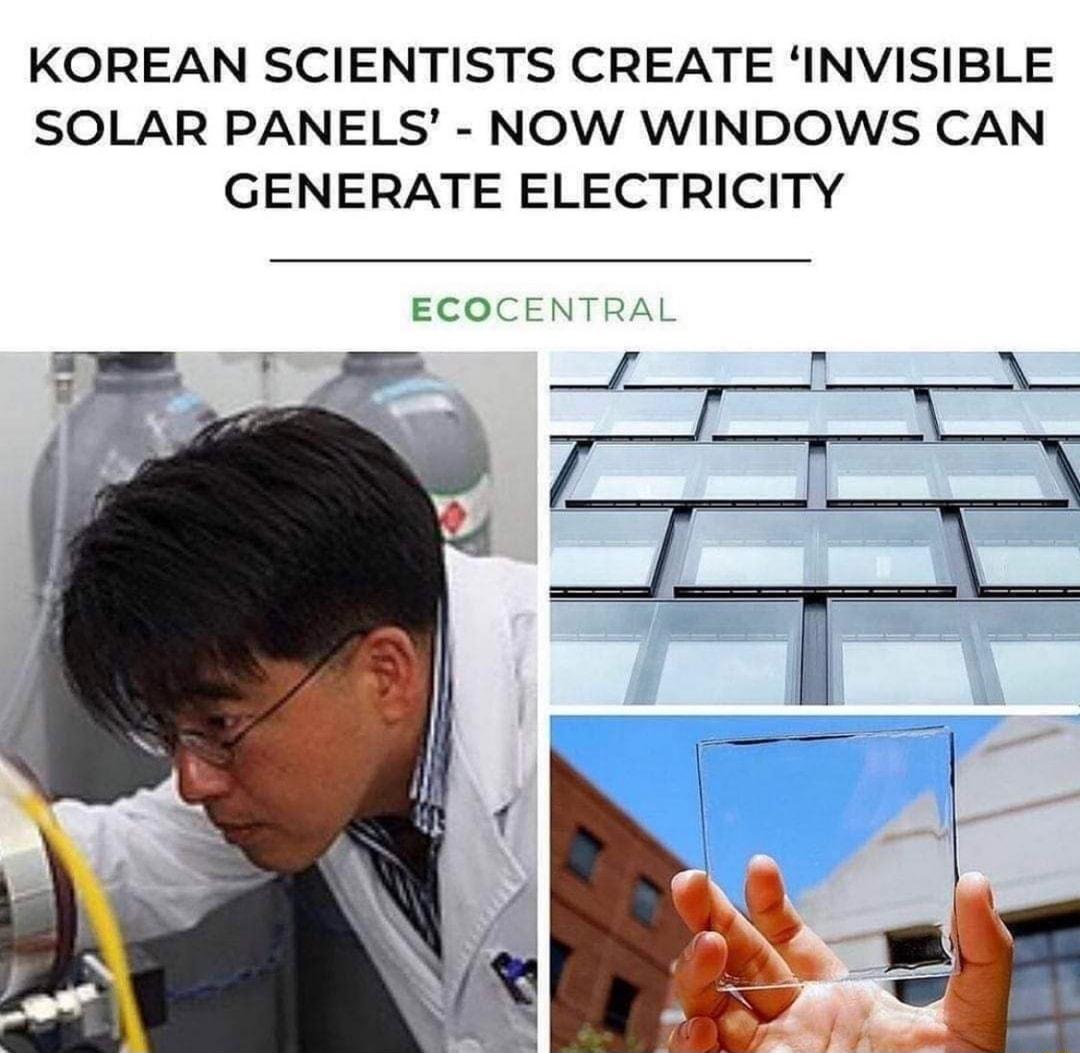 KOREAN SCIENTISTS CREATE INVISIBLE SOLAR PANELS NOW WINDOWS CAN GENERATE ELECTRICITY ECOCENTRAL