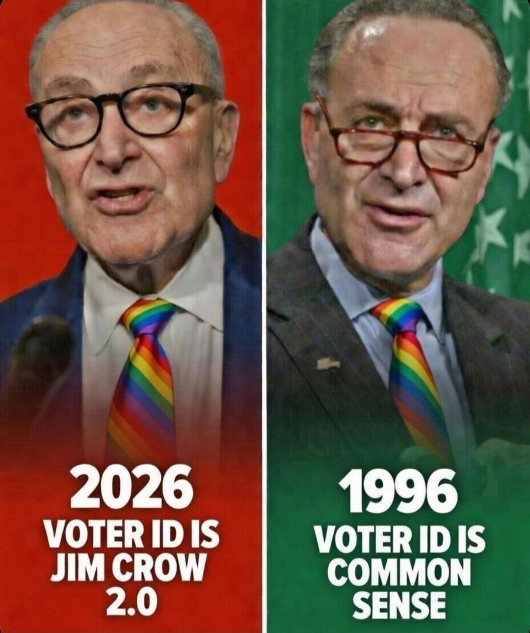 2026 VOTER ID IS JIM CROW 2.0 1996 VOTER ID IS COMMON SENSE