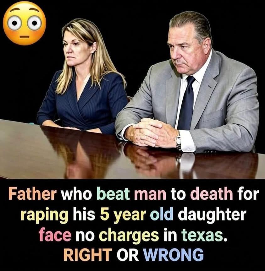 Father who beat man to death for raping his 5 year old daughter face no charges in texas. RIGHT OR WRONG 😮
