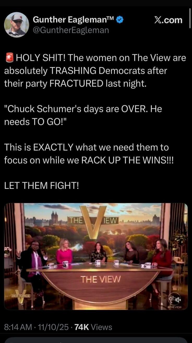 🚨 HOLY SHIT! The women on The View are absolutely TRASHING Democrats after their party FRACTURED last night.

