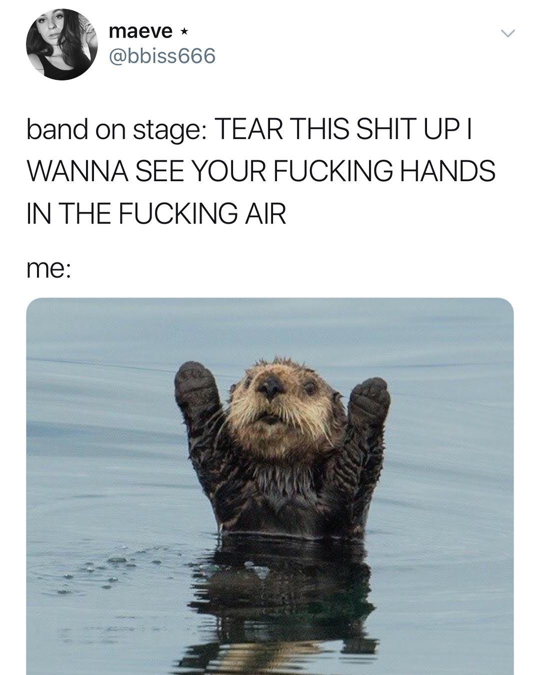 maeve bbiss666 band on stage TEAR THIS SHIT UP WANNA SEE YOUR FUCKING HANDS IN THE FUCKING AIR me