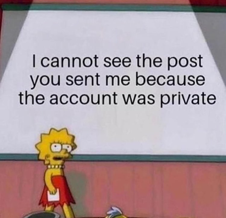 cannot see the post you sent me because the account was private