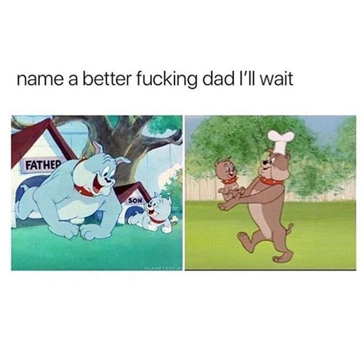 name a better fucking dad Ill wait