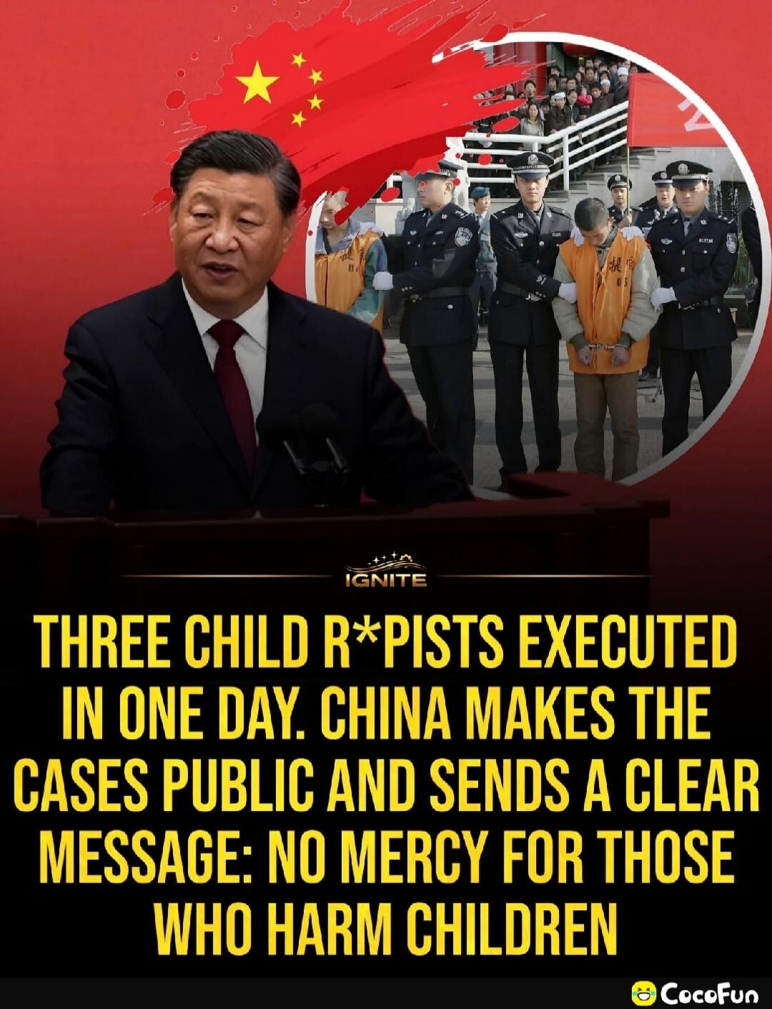 THREE CHILD R*PISTS EXECUTED IN ONE DAY. CHINA MAKES THE CASES PUBLIC AND SENDS A CLEAR MESSAGE: NO MERCY FOR THOSE WHO HARM CHILDREN