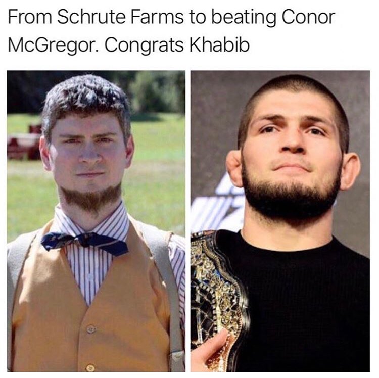 From Schrute Farms to beating Conor McGregor Congrats Khabib