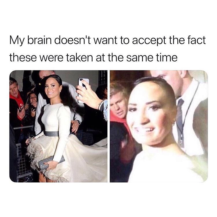 My brain doesnt want to accept the fact these were taken at the same time