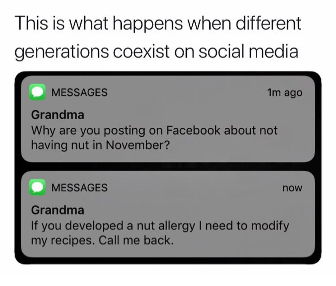 This is what happens when different generations coexist on social media