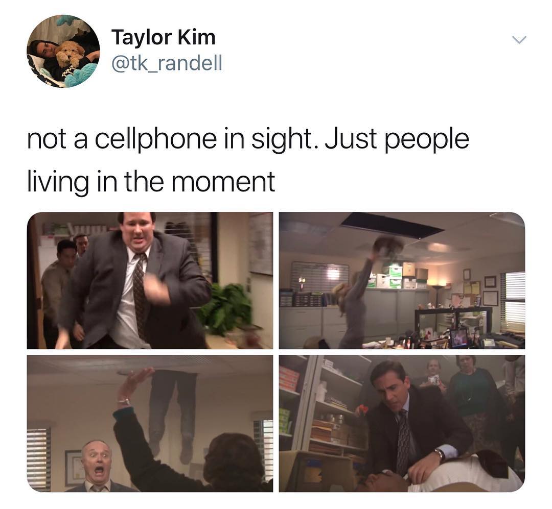 Taylor Kim tk_randell not a cellphone in sight Just people living in the moment