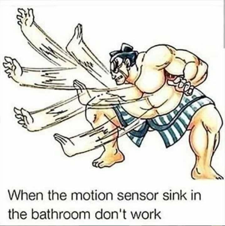 When the motion sensor sink in the bathroom dont work