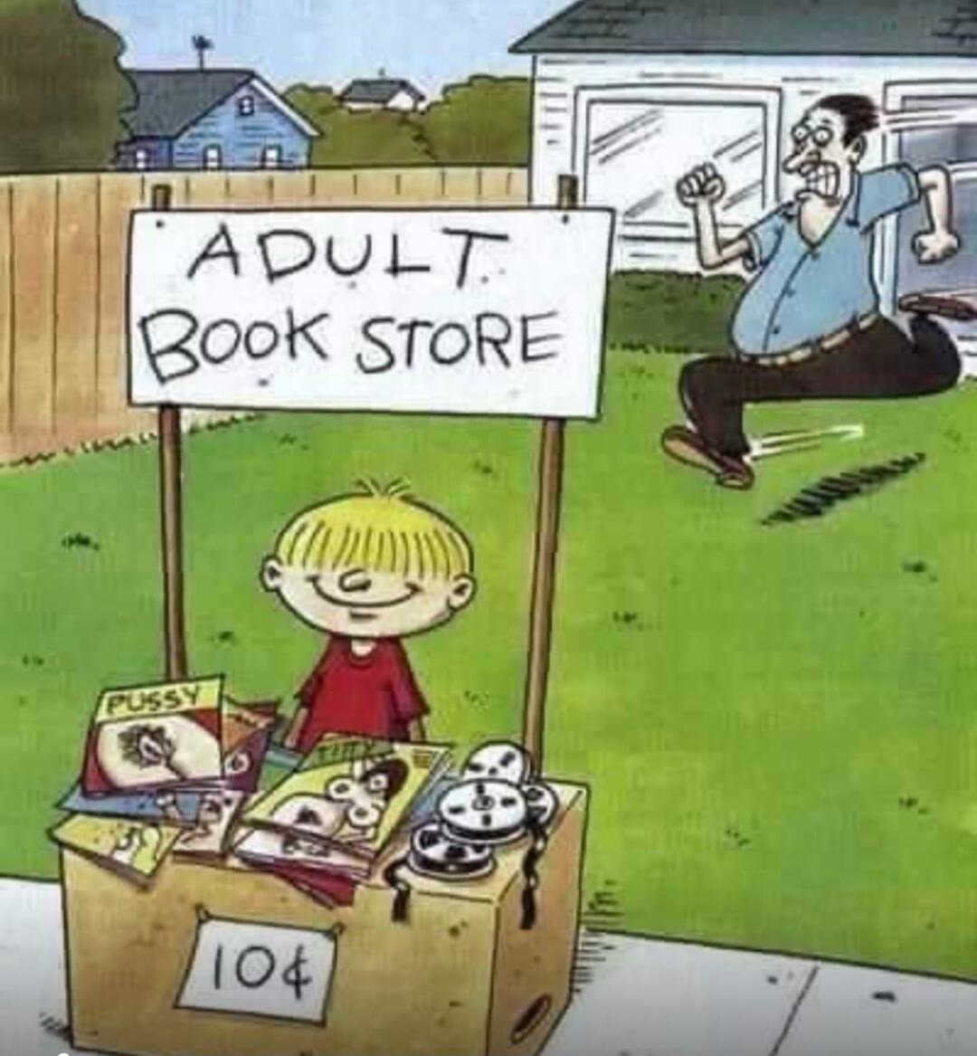 ADULT BOOK STORE. PUSSY. 10¢.