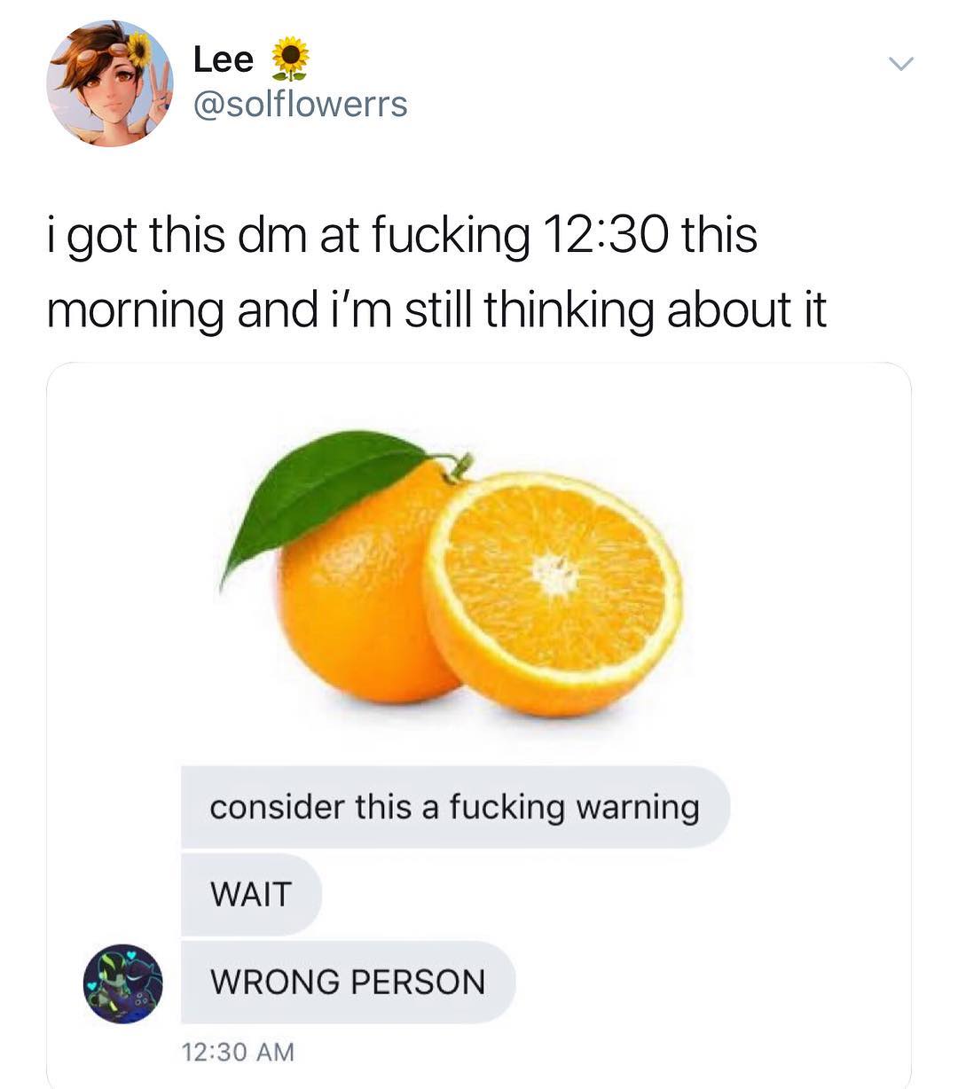 W Lee solflowerrs i got this dm at fucking 1230 this morning and im still thinking about it consider this a fucking warning 1230 AM