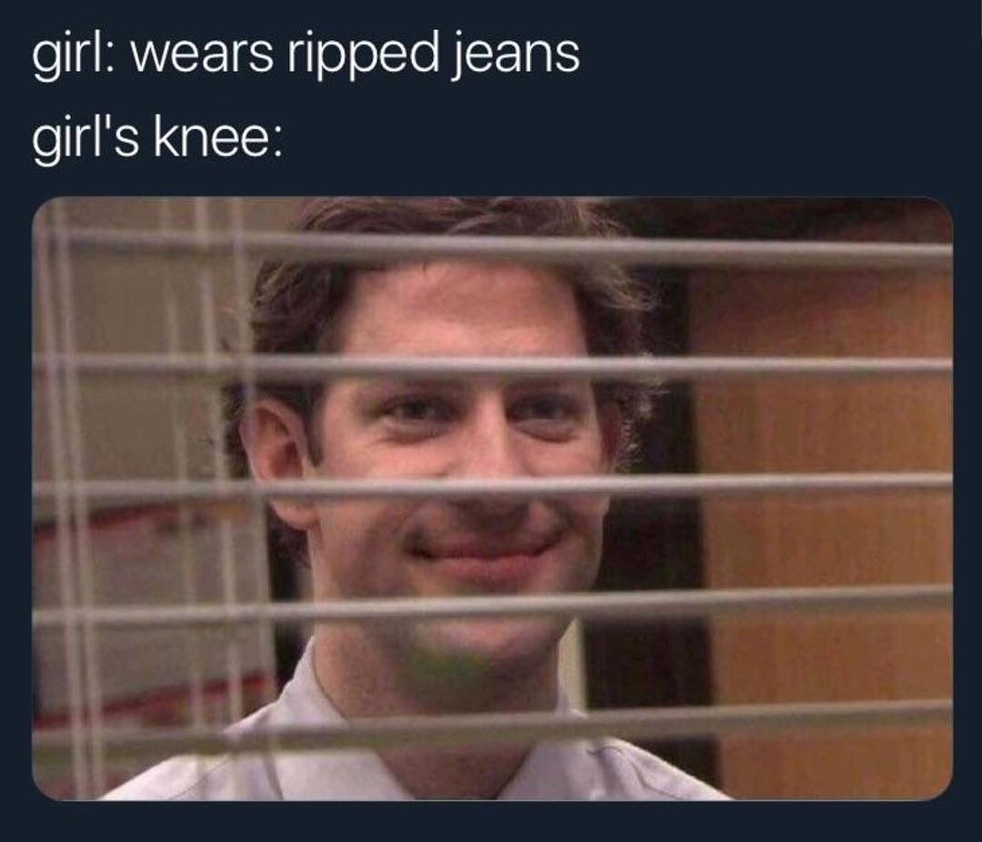 girl wears ripped jeans girls knee