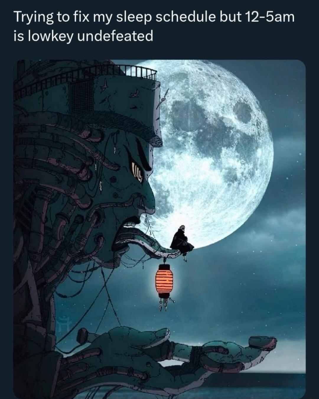 Trying to fix my sleep schedule but 12-5am is lowkey undefeated