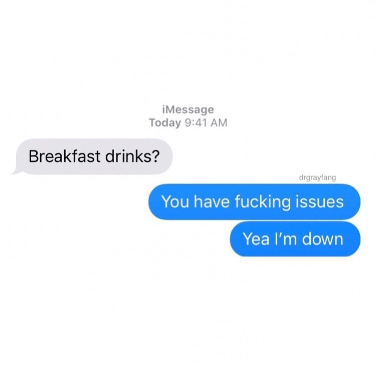 iMessage Today 941 AM Breakfast drinks drgrayfang ATV VR Ve o RSV ACERR el