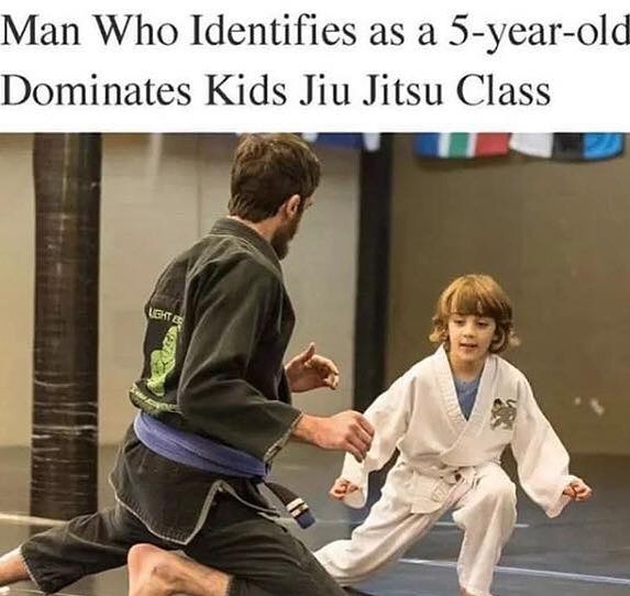 Man Who Identifies as a 5 year old Dominates Kids Jiu Jitsu Class