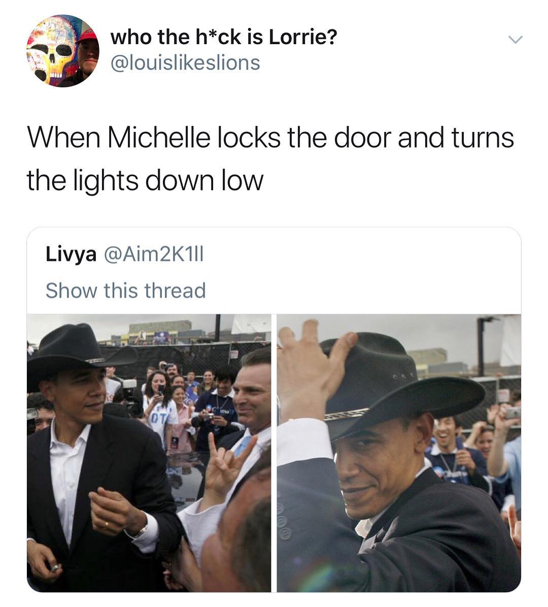 oM Who the hck is Lorrie louislikeslions When Michelle locks the door and turns the lights down low Livya AIim2K1ll Show this thread