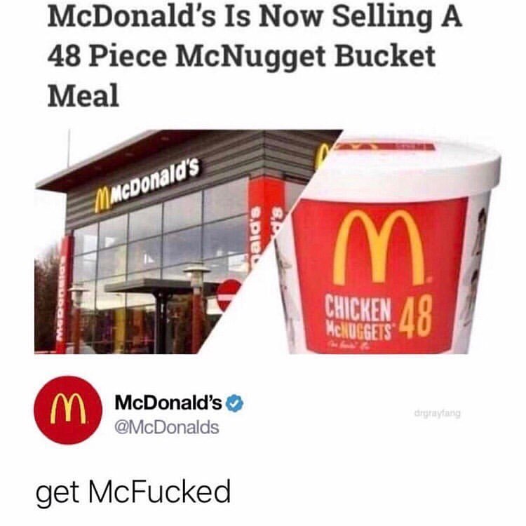 McDonalds Is Now Selling A 48 Piece McNugget Bucket Meal e McDonalds McDonalds get McFucked