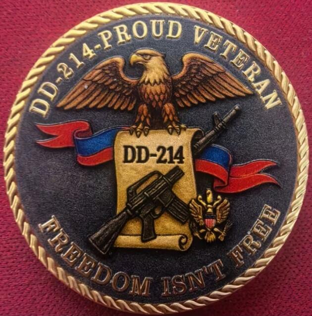 DD-214 - PROUD VETERAN. DD-214. FREEDOM ISN'T FREE.