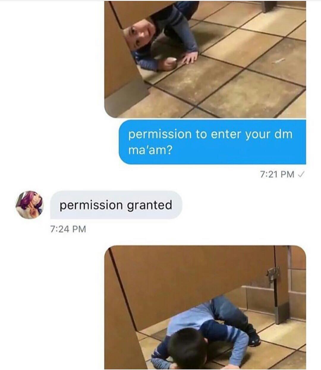 permission to enter your dm maam gg permission granted 724 PM 721 PM