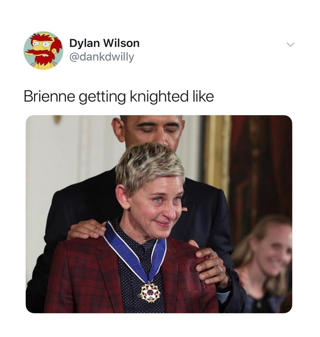 133 Dylan Wilson fb dankdwilly Brienne getting knlghted like