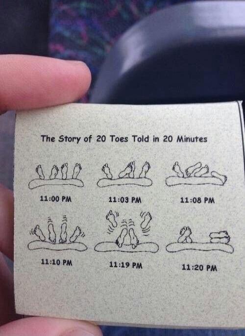 The Story of 20 Toes Told in 20 Minutes A28 1100 P 1103 PM 1108 PM i f2 i Ty 120 M 1129 Py 1120 P00 g_L 9 T