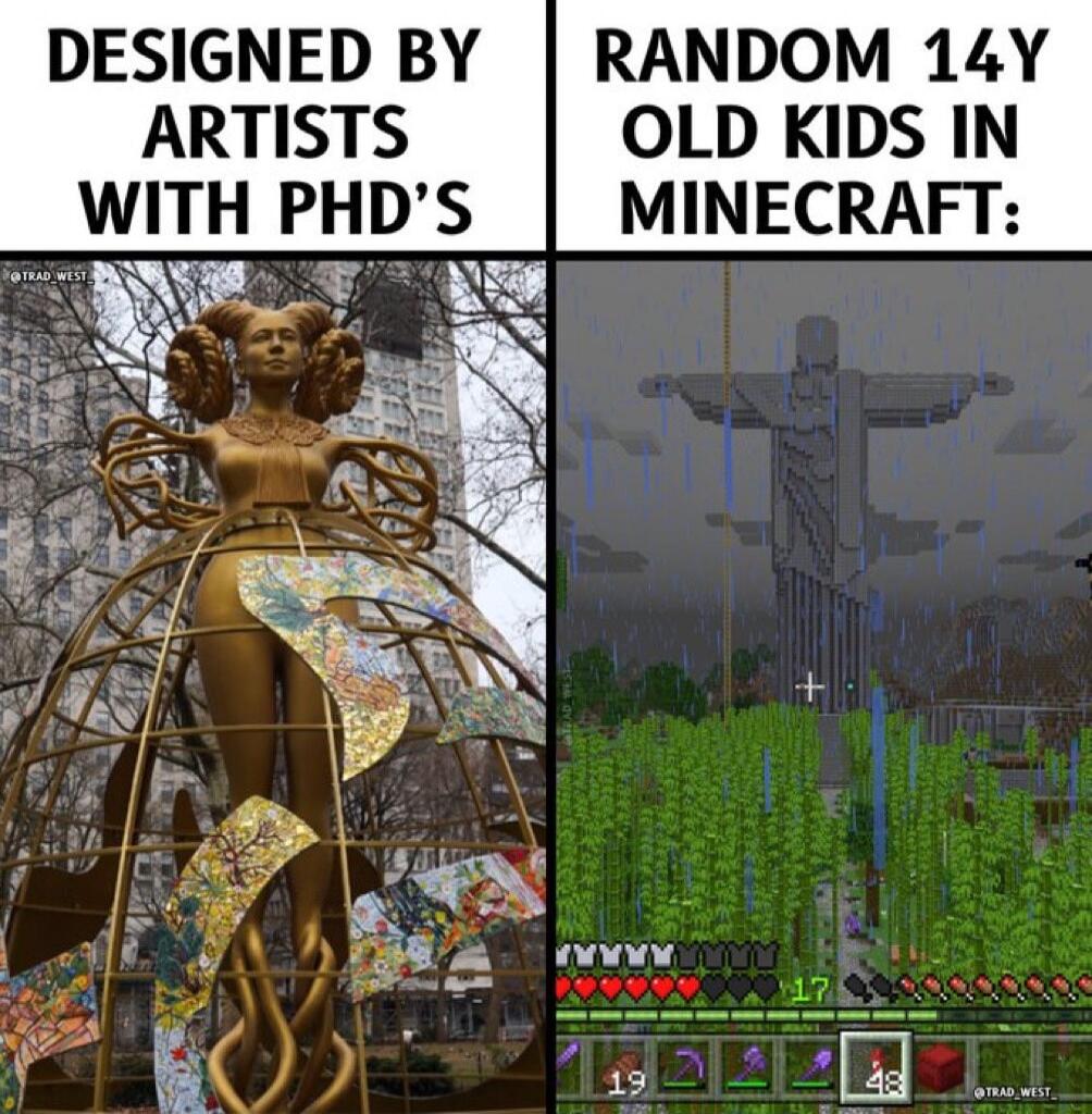 DESIGNED BY RANDOM 14Y ARTISTS OLD KIDS IN WITH PHDS MINECRAFT