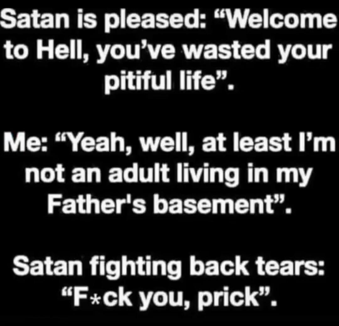 Satan is pleased: 