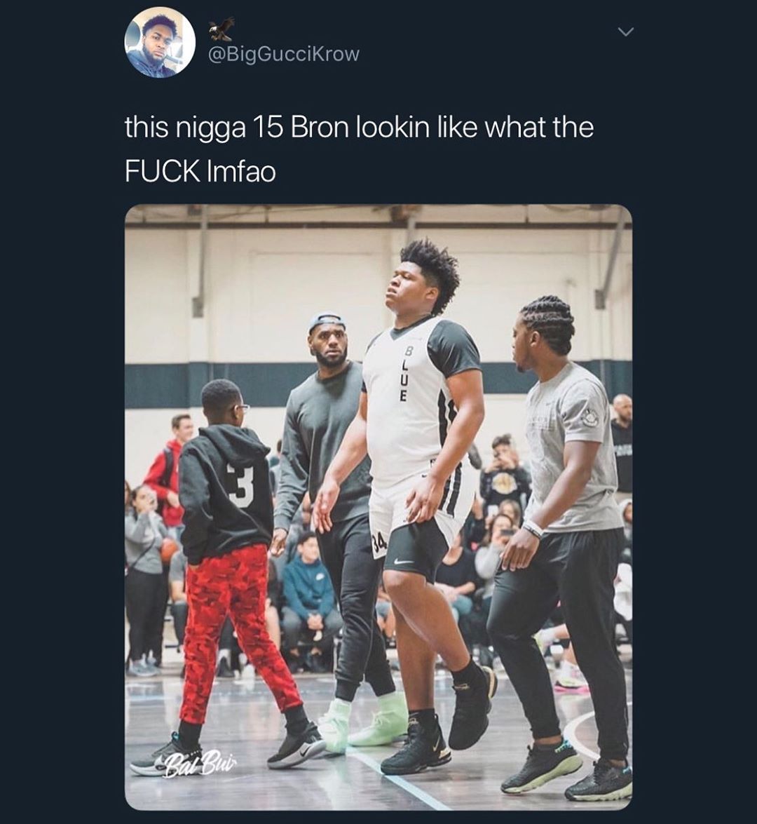 e igGucciKrow this nigga 15 Bron lookin like what the FUCK Imfao 1 W
