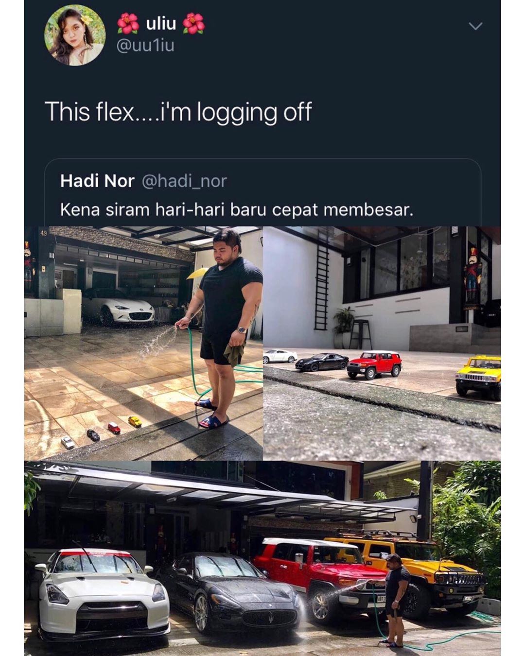 uliu 5 uuiu This flexiIm logging off Hadi Nor hadi_nor Kena siram hari hari baru cepat membesar 3 3