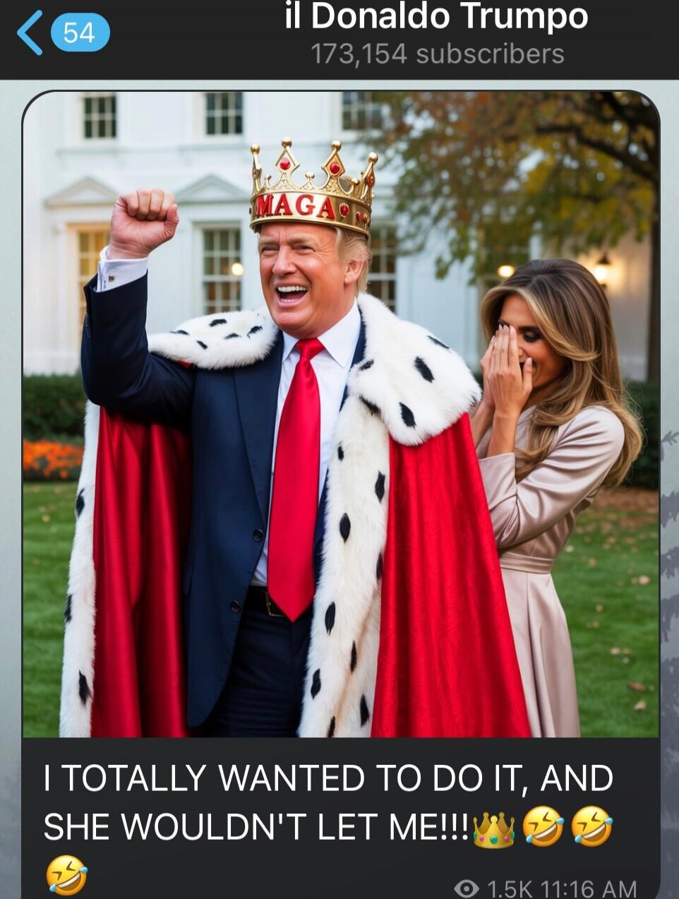 il Donaldo Trumpo
173,154 subscribers

I TOTALLY WANTED TO DO IT, AND SHE WOULDN'T LET ME!!!🤣🤣🤣