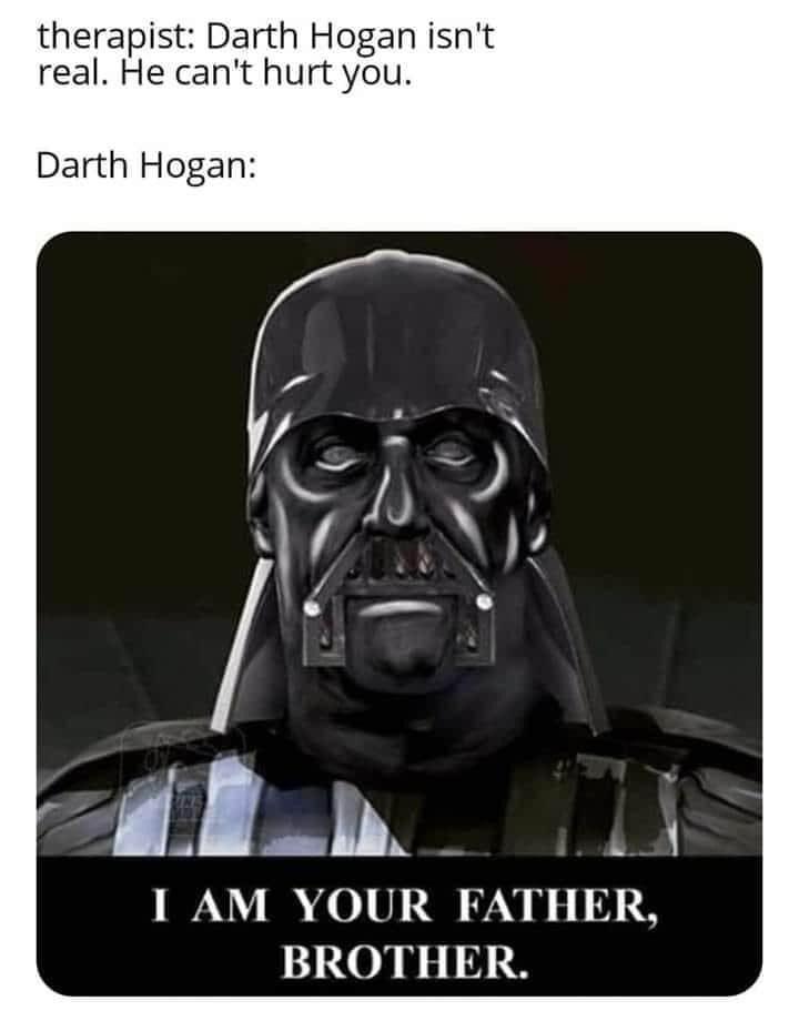 therapist Darth Hogan isnt real He cant hurt you Darth Hogan f alx_nuL I AM YOUR FATHER BROTHER