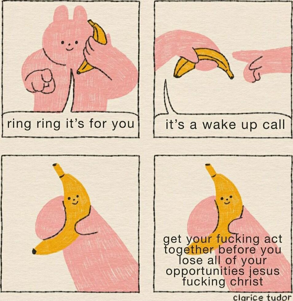 QA J ring ring its for you its a wake up call et ing act efore you o ose all of your opportunities jesus fucking christ Clorice tudor