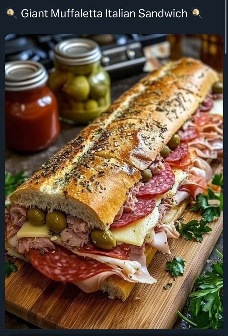Giant Muffaletta Italian Sandwich