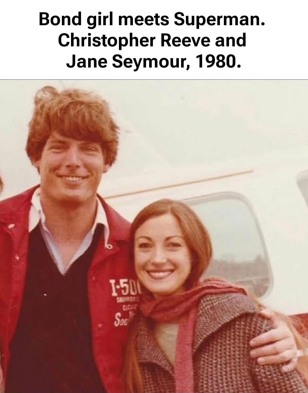 Bond girl meets Superman. Christopher Reeve and Jane Seymour, 1980.