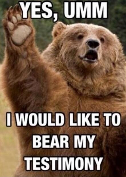 YES, UMM I WOULD LIKE TO BEAR MY TESTIMONY