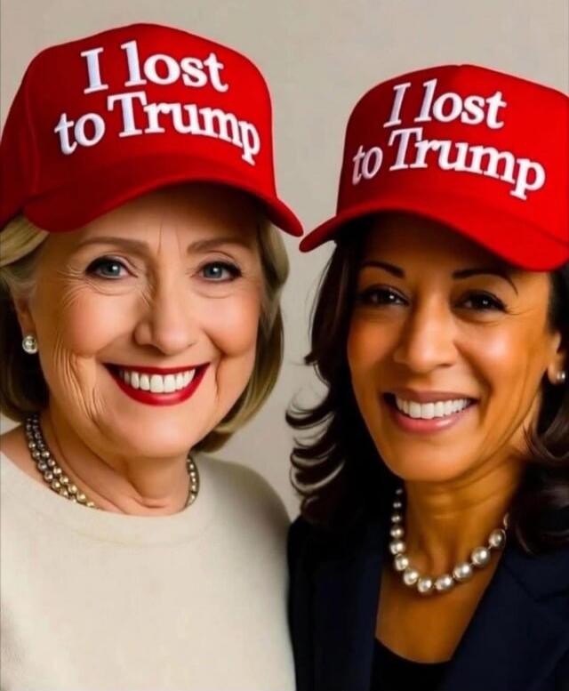 I lost to Trump (left hat); I lost to Trump (right hat)