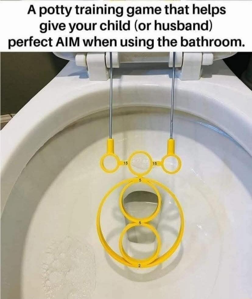 A potty training game that helps give your child (or husband) perfect AIM when using the bathroom.