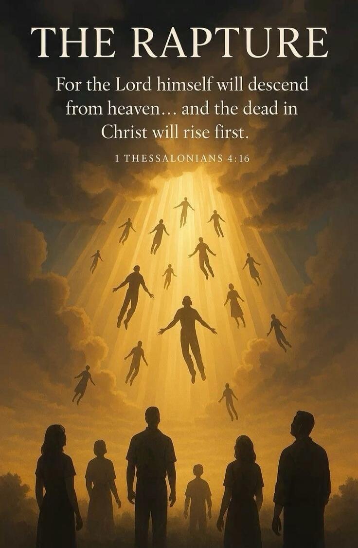 THE RAPTURE For the Lord himself will descend from heaven... and the dead in Christ will rise first. 1 THESSALONIANS 4:16