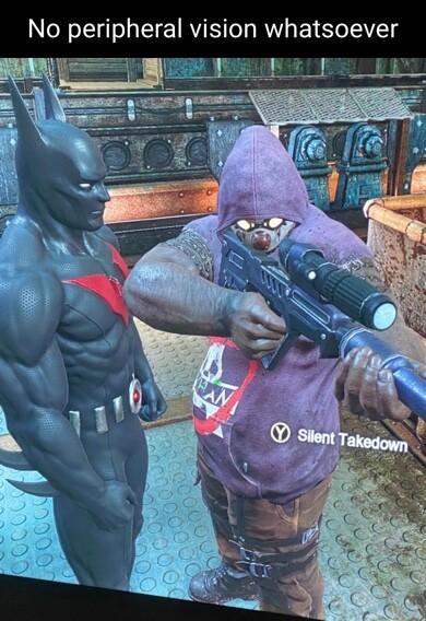 No peripheral vision whatsoever OBE IPT