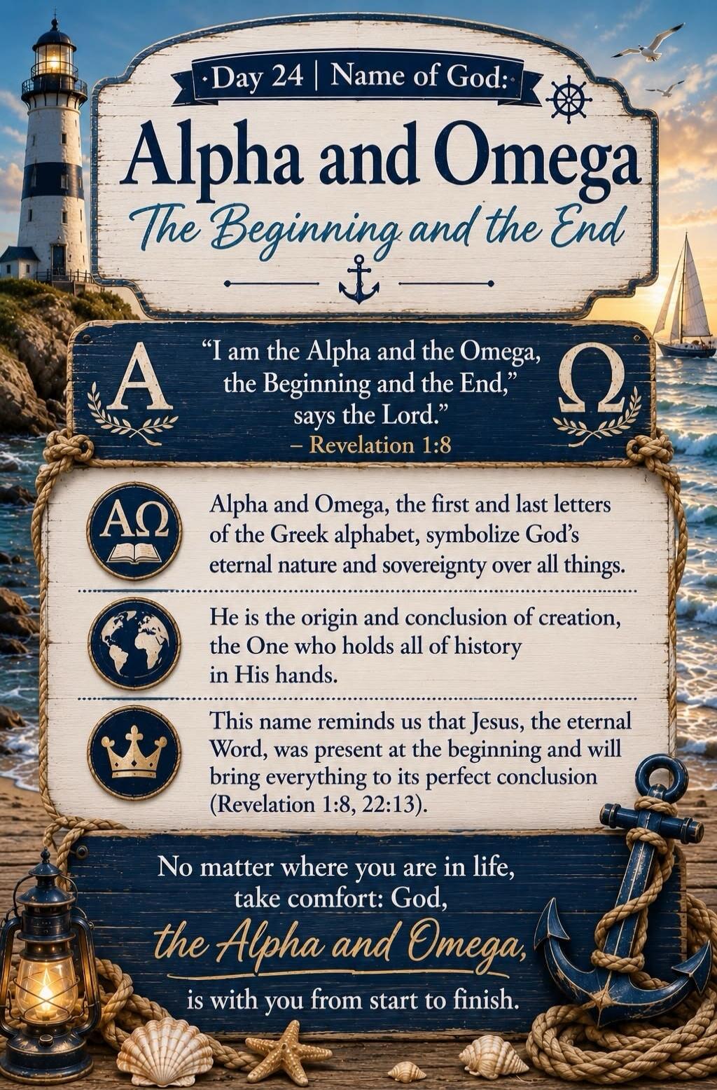 Day 24 | Name of God: Alpha and Omega The Beginning and the End. 