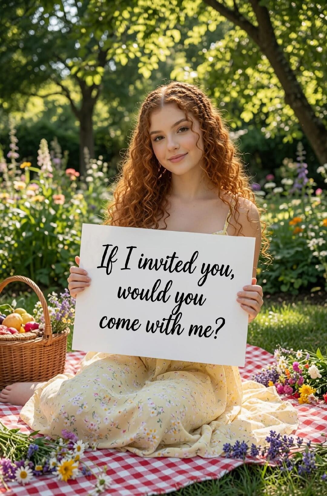 If I invited you, would you come with me?