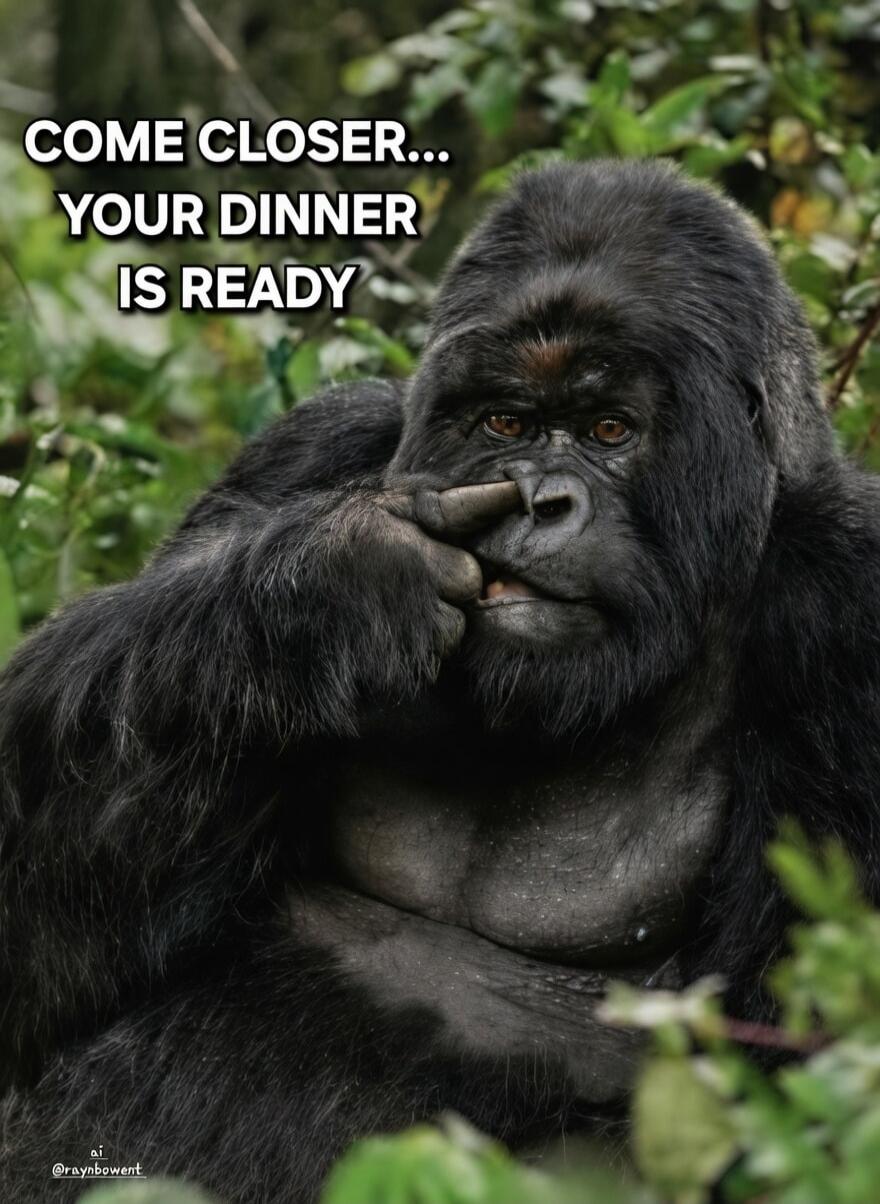 COME CLOSER... YOUR DINNER IS READY