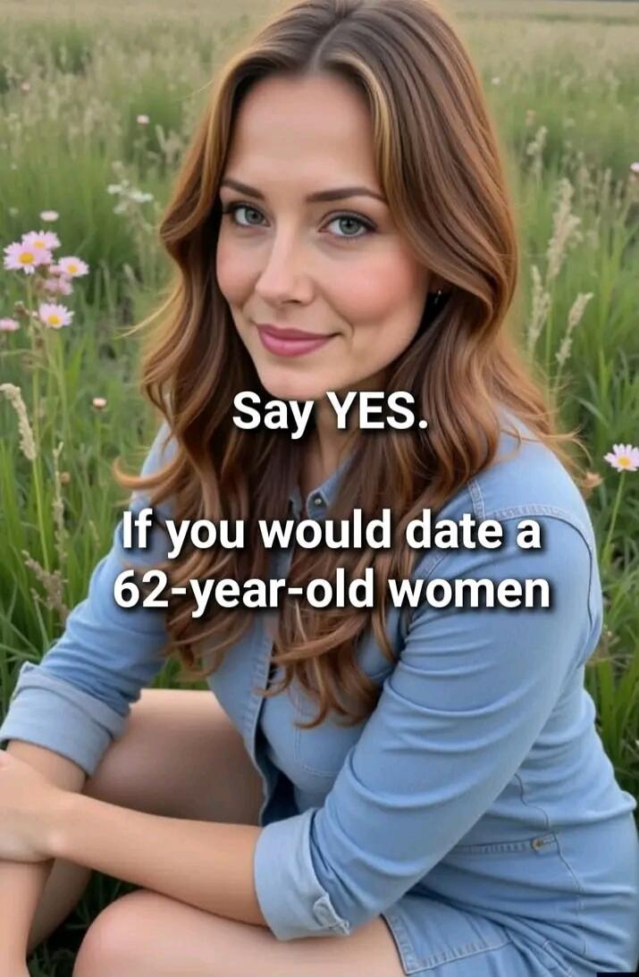 Say YES. If you would date a 62-year-old women