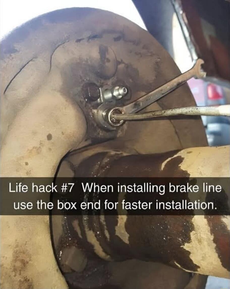 Life hack 7 When installing brake line VEERGIEN ORI R IR R CIdS EUET0 B Y B