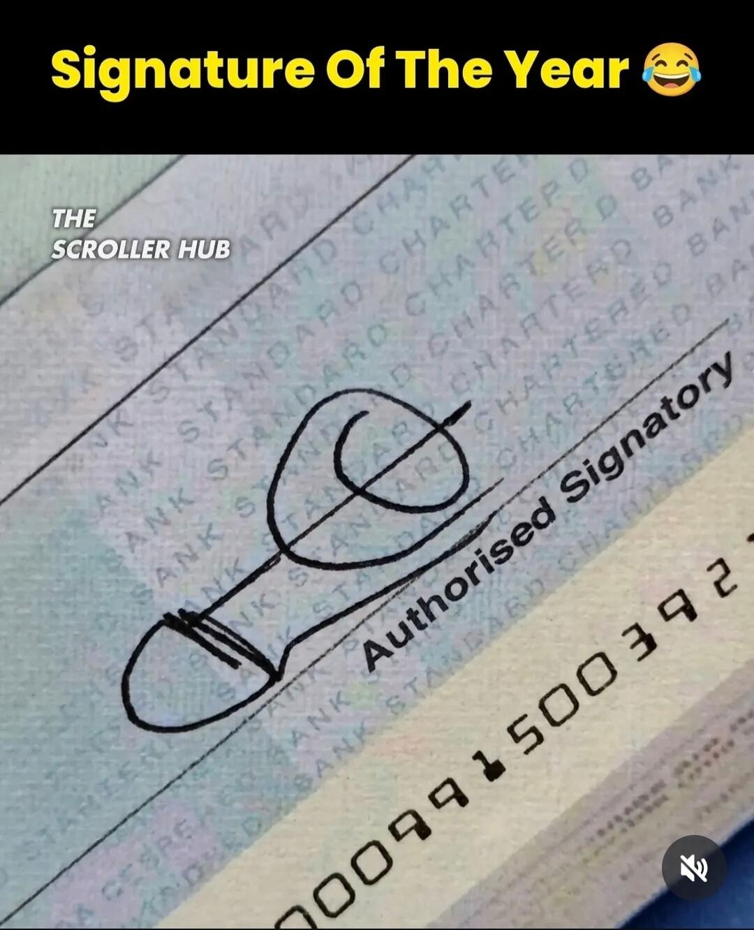 Signature Of The Year. THE SCROLLER HUB. Authorised Signatory.