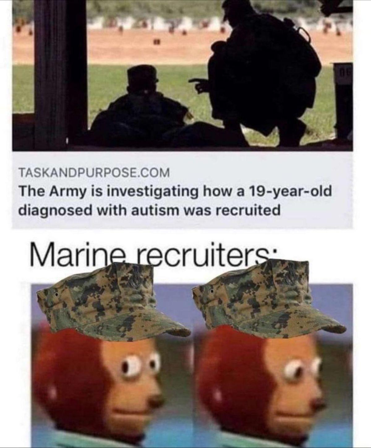 TASKANDPURPOSECOM The Army is investigating how a 19 year old diagnosed with autism was recruited Maring recruiter