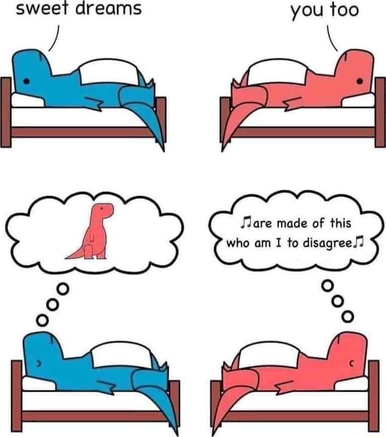 sweet dreams you too Tlare made of this who am I to disagree7