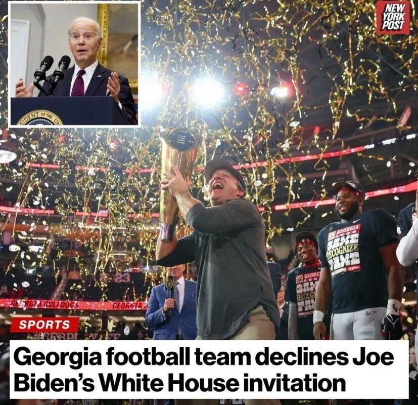 i SpoRTs Georgla football team declines Joe Bidens White Hou invitation